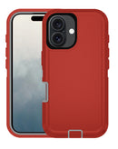 Funda robusta iPhone 16 (RED & GRAY)