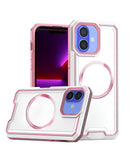 Case translúcido mate de carga inalámbrica para iPhone 16 color blanco en Guatemala.