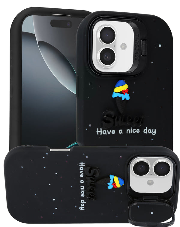 Encuentra el mejor estuche de goma antichoque 3D para iPhone 16 con diseño de niña en Guatemala.