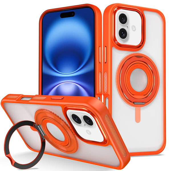 Funda transparente Skin Feel con soporte de anillo de silicona para iPhone 16 en Guatemala, accesorio de calidad para tu dispositivo Apple.