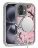 Encuentra la mejor funda con carga inalámbrica heavy duty CAMO PINK para iPhone 16 en Guatemala.