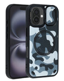 Funda magnetica delgada Camo Design con soporte de camara Kickstand Style 4 iPhone 16