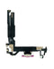 Venta de puerto de carga con cable flex Aftermarket para iPhone 16 en Guatemala, disponible en color rosa.