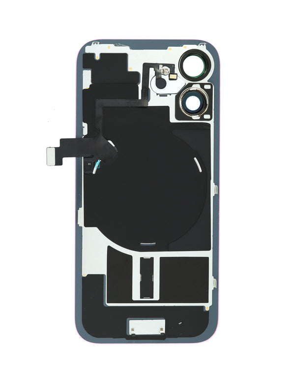 Tapa trasera con NFC inalámbrico y imán MagSafe para iPhone 16, color rosado, en Guatemala.