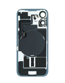 Tapa trasera con marco, carga inalámbrica MagSafe y cable flex para iPhone 16 en Guatemala.