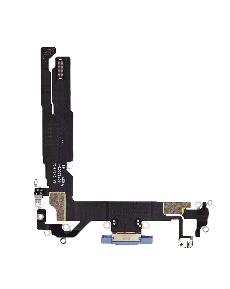 Reparacion de puerto de carga para iPhone 16 en Guatemala con Cable flex de alta calidad en color Ultramarine.