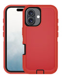 Encuentra la mejor funda heavy duty para proteger tu iPhone 16 en Guatemala con estas opciones en rojo y negro.