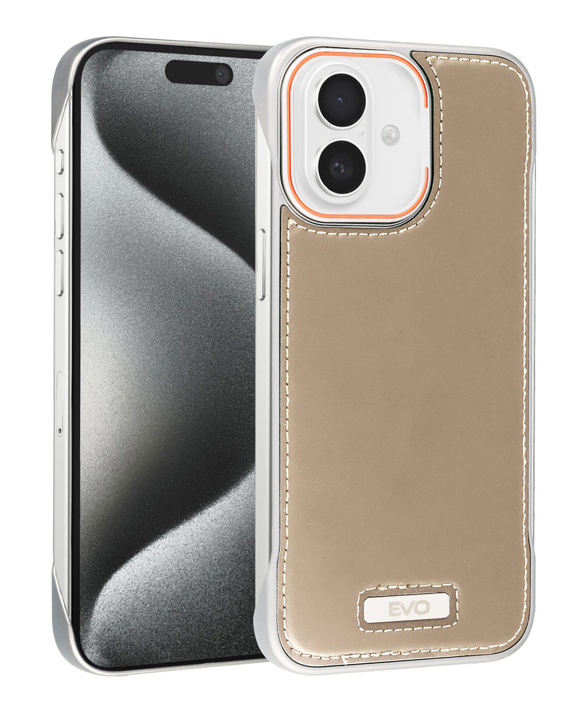 Encuentra la mejor funda de cuero para iPhone 16 en Guatemala en Leather Slim EVO en color cream.