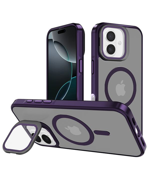 Protege tu iPhone 16 con esta funda transparente slim con soporte para cámara y carga inalámbrica en Guatemala.