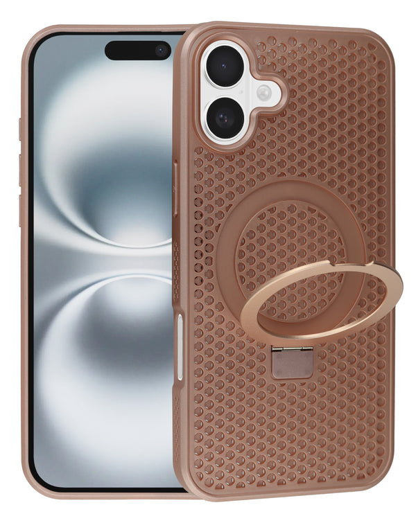 Compra en Guatemala una funda color rosa para iPhone 16 con tecnología de disipación de calor y protege tu dispositivo mientras evitas el recalentamiento en talleres de reparación autorizados.