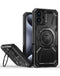 Protege tu iPhone 16 con una funda antishock de cuerpo completo en Guatemala, disponible en color negro con soporte de anillo incorporado.