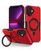 Encuentra la mejor funda rígida antichoque para tu iPhone 16 en Guatemala, disponible en color rojo y con soporte de aro en SlowBack.