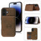 Encuentra la mejor funda billetera de cuero en Guatemala para iPhone 16 en color marrón en SlowBack, mayorista de accesorios iPhone.