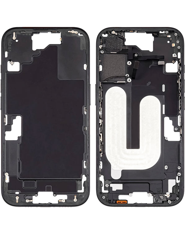 Encuentra el marco intermedio con piezas pequeñas para iPhone 16 en Guatemala, ideal para reparaciones en talleres y mayoristas de tecnología.