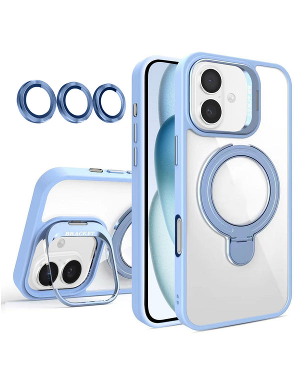 Funda transparente con soportes y lente para cámara para iPhone en Guatemala.