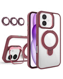 Compra la Funda Clear Magnetic con 2 Kickstand y Camera Lens para iPhone 16 en Guatemala.