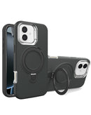 Funda heavy duty con soporte de carga inalambrica iPhone 16 Negro