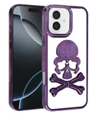 Encuentra la mejor funda transparente con diseño de calavera para iPhone 16 en Guatemala.