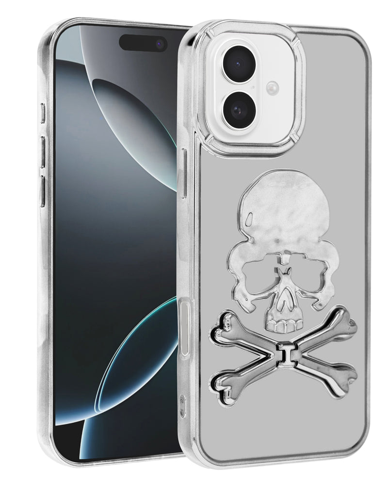 Compra el mejor case transparente con diseño de calavera para iPhone 11 en Guatemala.