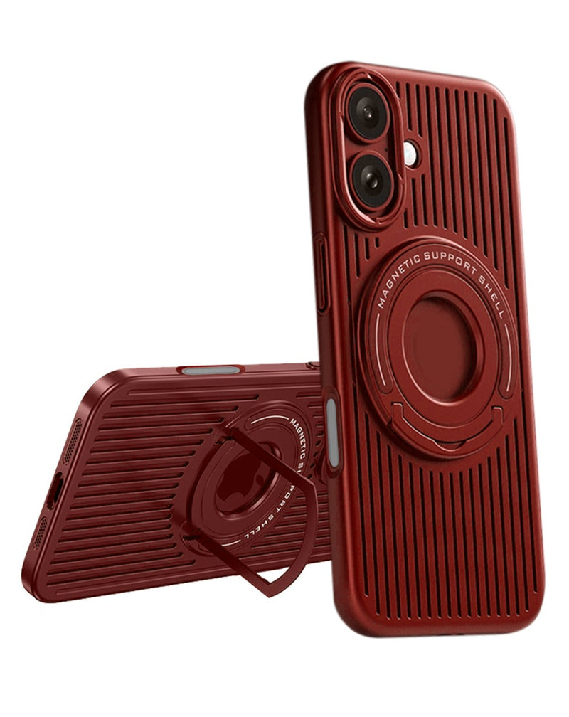 Protege tu iPhone 16 con la Funda Magsafe Airflow de color rojo en Guatemala, ideal para mantener tu dispositivo seguro y con estilo.