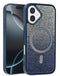 Compra la mejor funda de carga inalámbrica con cristales brillantes para iPhone 16 en Guatemala.