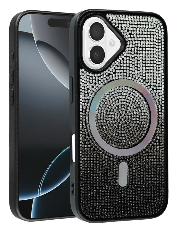 Funda Bling Diamond Crystal con carga inalámbrica para iPhone en Guatemala, encuentra la tuya en tiendas de accesorios y mayoristas de tecnología.