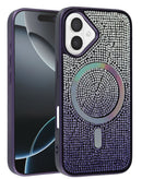 Encuentra el mejor case con carga inalámbrica Bling Diamond Crystal para iPhone 16 en Guatemala, disponible en color PURPLE.