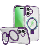 Compra la mejor case magnética clear con soporte para iPhone 16 en Guatemala.