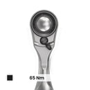 Llave de carraca Wera Zyklop Mini 3 con accionamiento de 1/4", compacta y ergonómica.