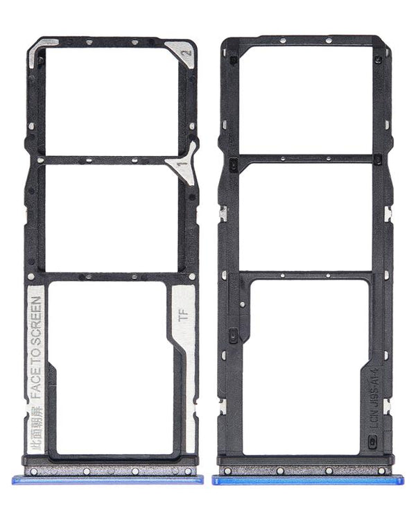 Bandeja doble SIM azul para Xiaomi Redmi 9T / Note 9 4G / Poco M3 en Guatemala, encuentra repuestos y componentes Xiaomi en talleres de reparación autorizados.