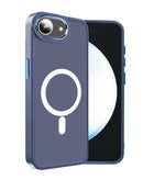 Encuentra el mejor case de carga magnético inalámbrico para iPhone 16E en Guatemala con SlowBack en color azul marino.