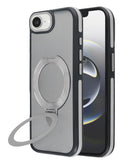 Funda transparente mate con carga inalámbrica y soporte para iPhone 16E color gris en Guatemala de forma mayorista.