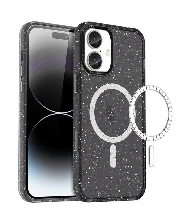 Compra un case con carga inalámbrica y diseño splash-ink para iPhone 16 Plus en Guatemala.
