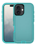 Encuentra la mejor funda heavy duty para tu iPhone 16 Plus en Guatemala en SlowBack, mayorista de accesorios con una variedad de colores como el LIGHT TEAL.