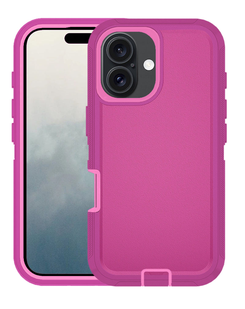 Encuentra la mejor funda heavy duty para tu iPhone 16 Plus en Guatemala en SlowBack, mayorista de accesorios con variedad de colores como el HOT PINK.