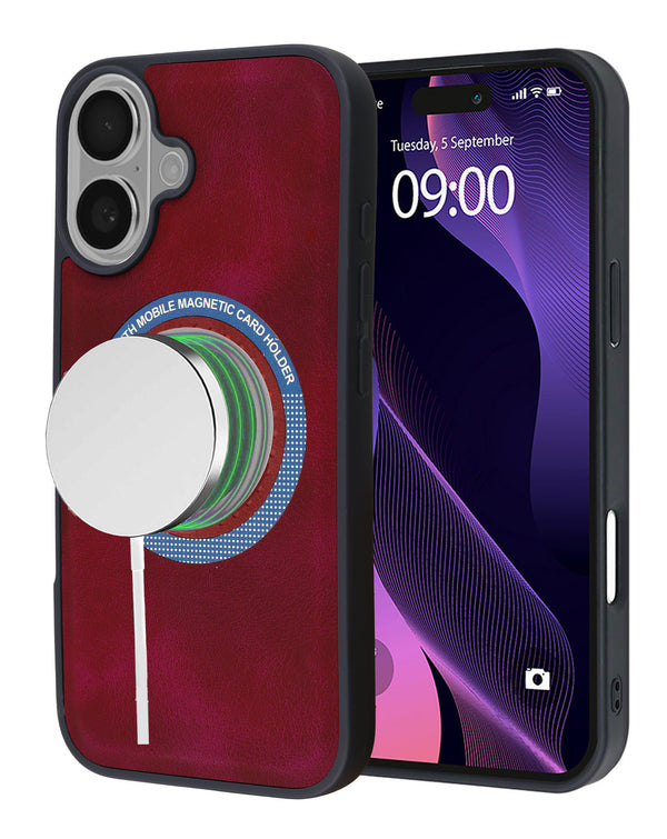 Encuentra la mejor funda de cuero mate con carga inalámbrica para iPhone 16 Plus en Guatemala.