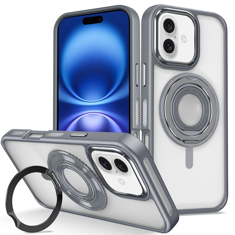 Protege tu iPhone 16 Plus con un case transparente y anillo de silicona en Guatemala.