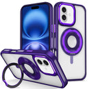 Funda transparente con soporte para anillo de silicone para iPhone 16 Plus en Guatemala: ¡protege tu dispositivo con esta funda de calidad en SlowBack!