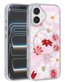 Encuentra la exclusiva Funda Magsafe de doble capa con diseño floral light pink para iPhone 16 Plus en Guatemala, ideal para proteger tu dispositivo con estilo.