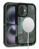 Encuentra el mejor estuche heavy duty con carga inalámbrica CAMO GREEN para iPhone 16 Plus en Guatemala.