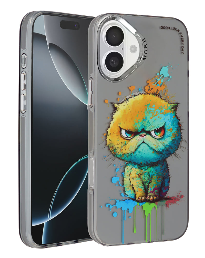 Encuentra la mejor funda de carga inalámbrica con diseño de animal graffiti en Guatemala en SlowBack, para iPhone 16 Plus.