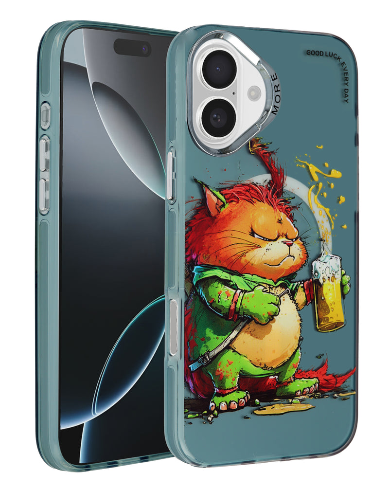 Encuentra la mejor Funda Animal Graffiti Style 10 con carga inalámbrica para tu iPhone 16 Plus en Guatemala.
