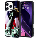 Compra un elegante case de placa de aluminio impresa con la Estatua de la Libertad para tu iPhone 16 Pro en Guatemala.