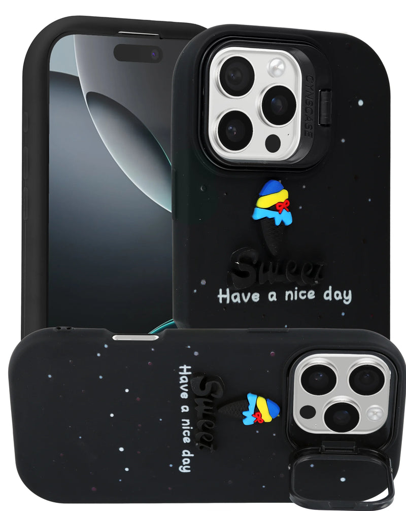 Encuentra la mejor funda de goma antishock estilo 3D para tu iPhone 16 Pro o 17 en Guatemala.