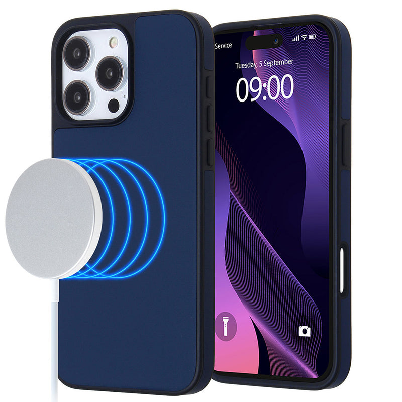 Tapa trasera de cuero con carga inalámbrica para iPhone 16 Pro disponible en Guatemala en SlowBack para reparaciones y accesorios.