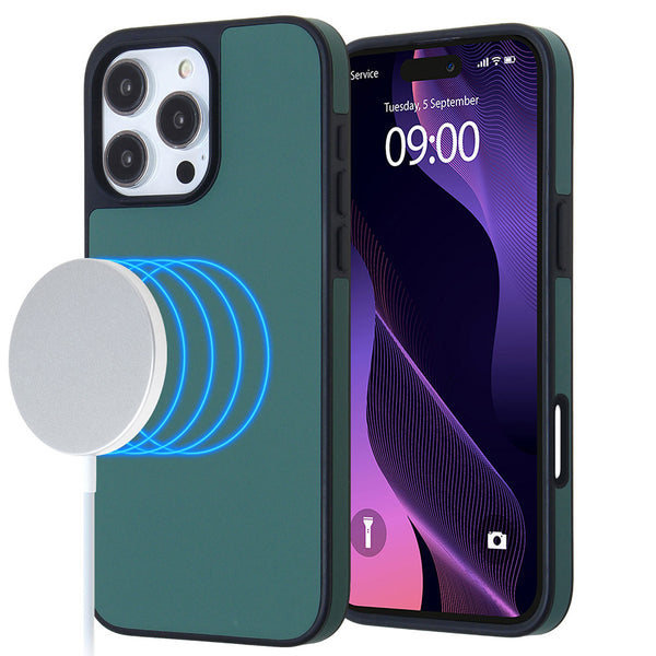 Encuentra el mejor case de cuero full cover con carga inalámbrica para iPhone 16 Pro en Guatemala.