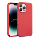 Funda de cuero con cargador inalámbrico para iPhone 16 Pro en Hot Pink en Guatemala.