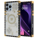 Funda lujosa acrilica con efecto espejo, brillante y antirayones iPhone 16 Pro (BLANCO)