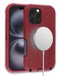 Encuentra fundas de alta resistencia con carga inalámbrica para tu iPhone 16 Pro en Guatemala, disponibles en colores rojo y negro.