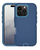 Funda heavy duty iPhone 16 Pro Max (BLUE)